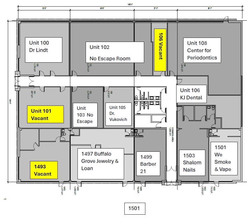 1397-1501 W Dundee Rd, Buffalo Grove, IL for lease Site Plan- Image 1 of 1