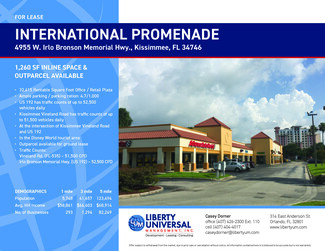 Plus de détails pour 4955 W Irlo Bronson Memorial Hwy, Kissimmee, FL - Vente au détail à louer