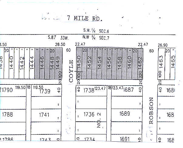 15025 W 7 Mile Rd, Detroit, MI à louer - Plan cadastral - Image 2 de 5