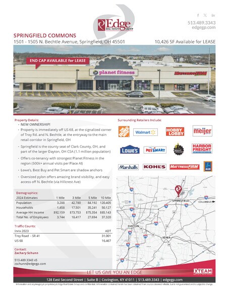 1501-1505 N Bechtle Ave, Springfield, OH à louer - Photo du bâtiment - Image 2 de 7