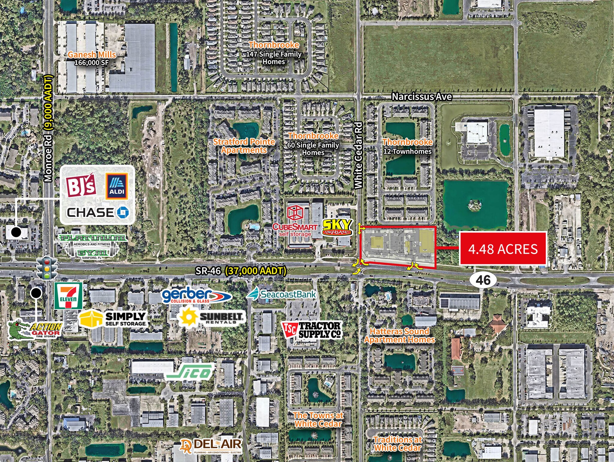 SR-46 & N White Cedar Road, Sanford, FL à vendre Photo du bâtiment- Image 1 de 2