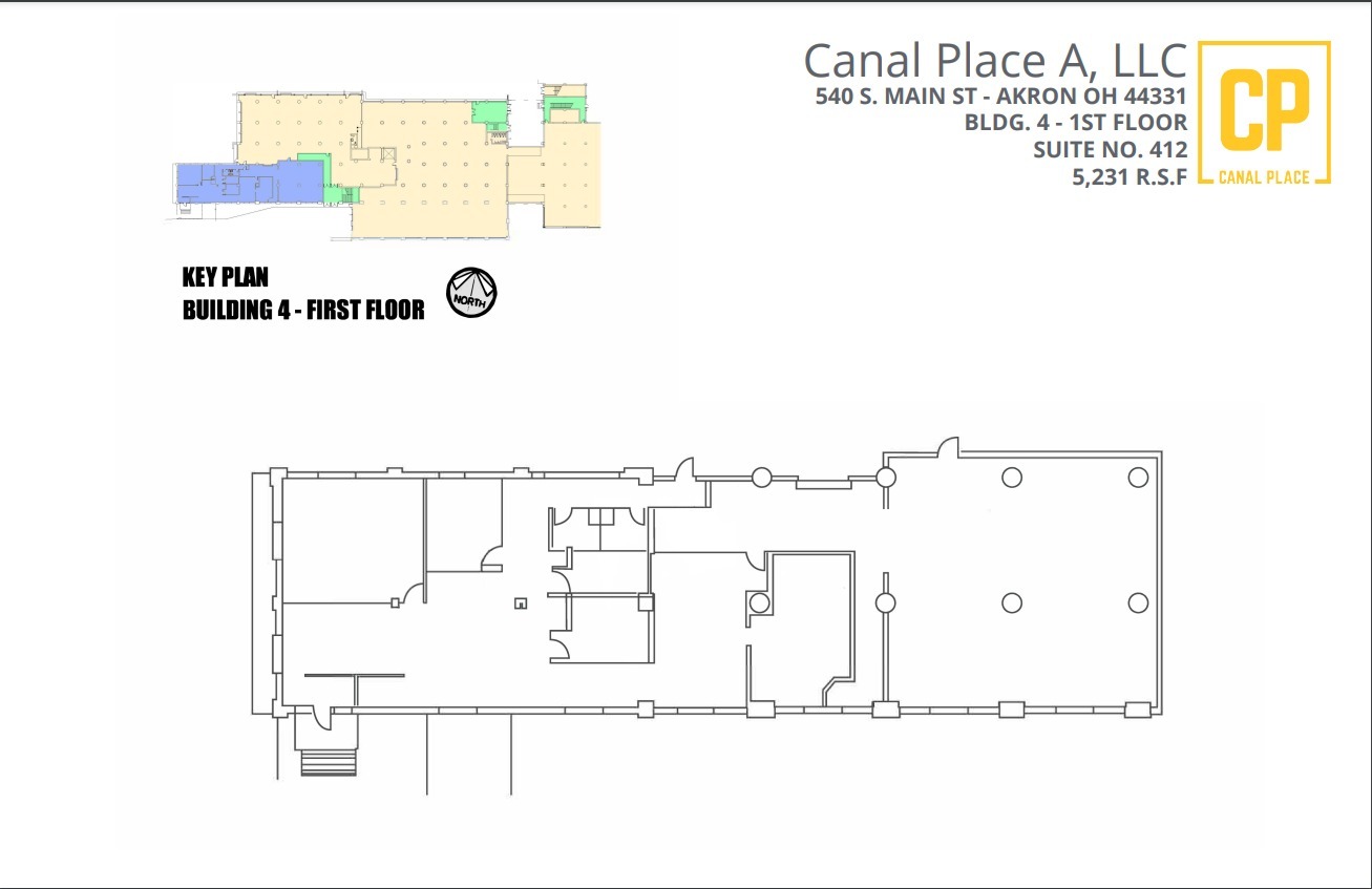 540 S Main St, Akron, OH à louer Plan d  tage- Image 1 de 1