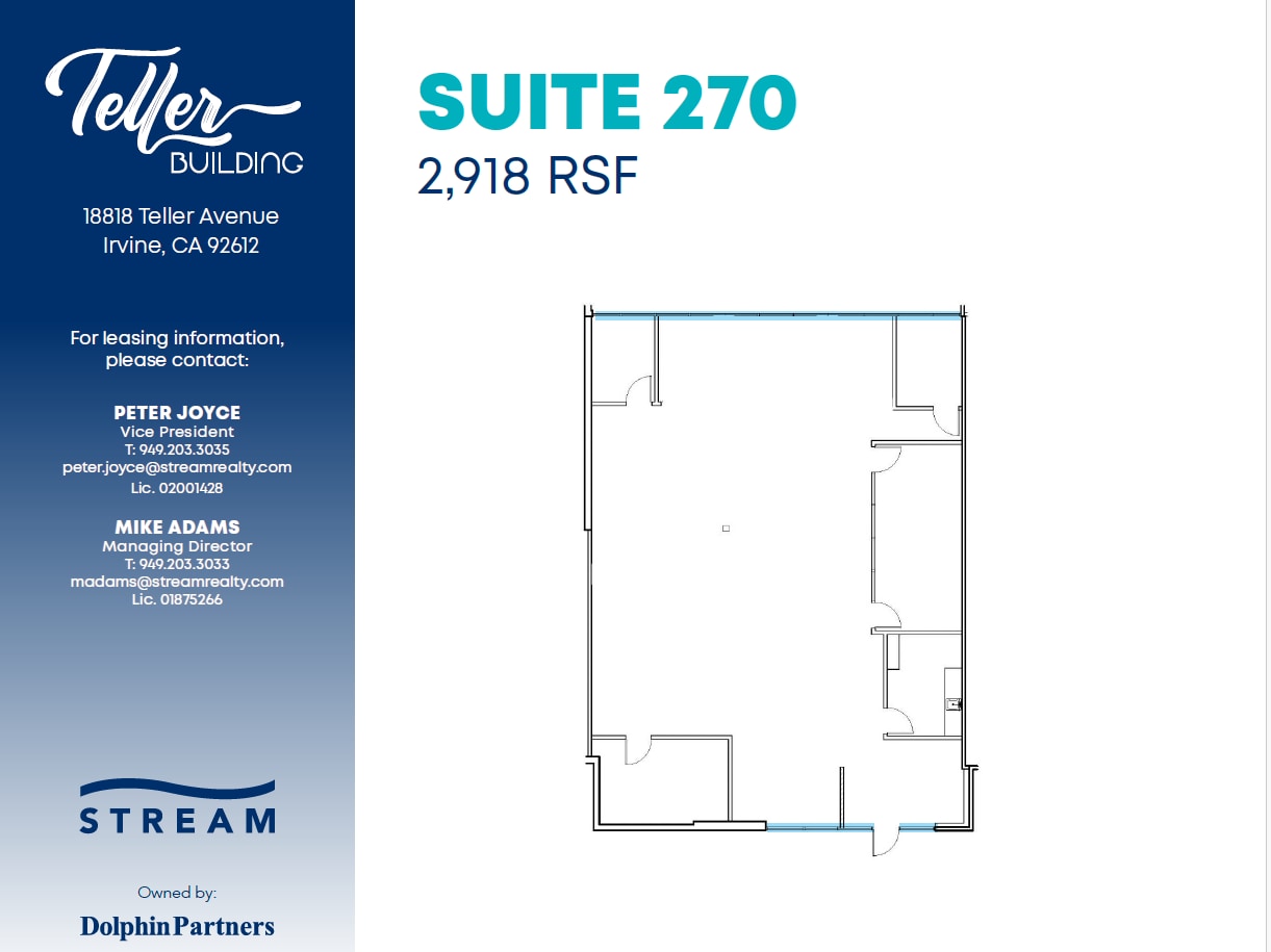 18818 Teller Ave, Irvine, CA à louer Plan d’étage- Image 1 de 1