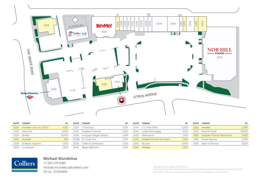 2200-2290 Oak Grove Rd, Walnut Creek, CA for lease Site Plan- Image 1 of 2