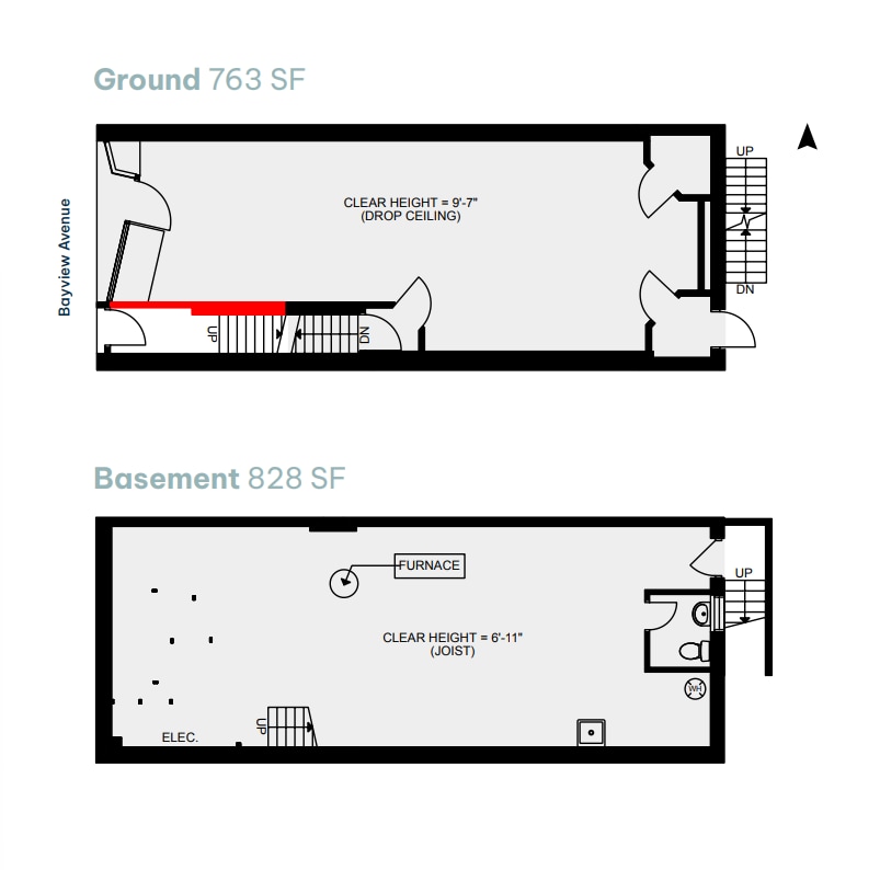 1577-1579 Bayview Ave, Toronto, ON à louer Plan d’étage- Image 1 de 7