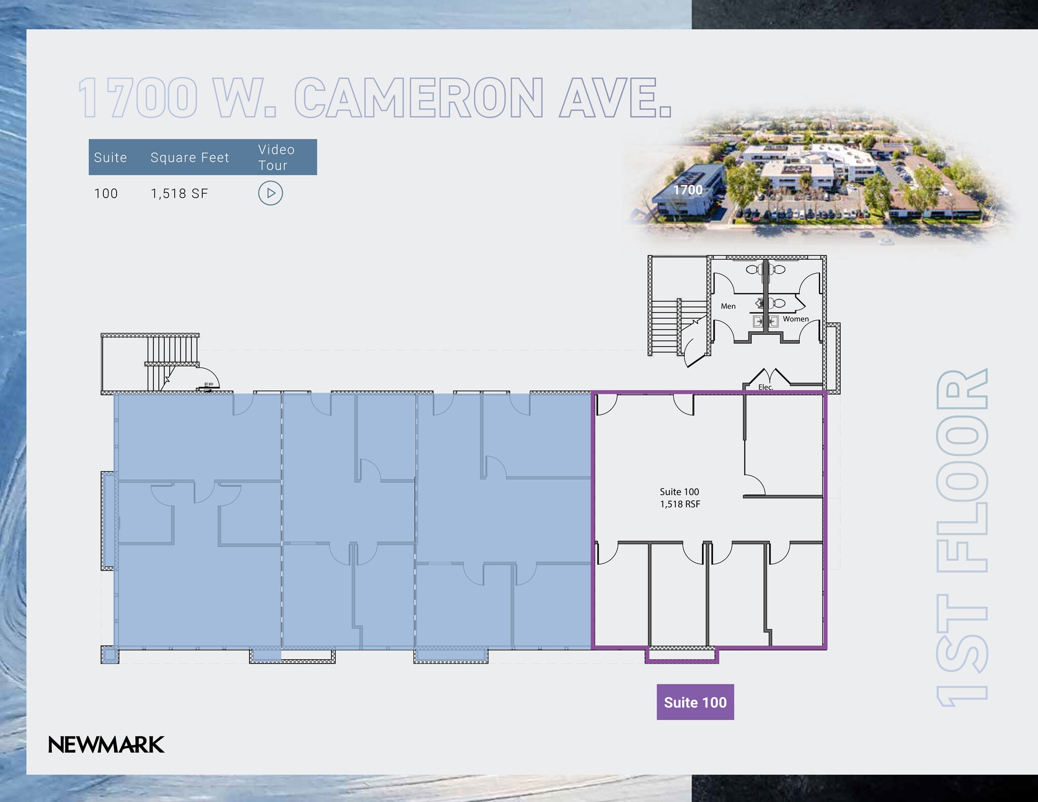 1710 W Cameron Ave, West Covina, CA à louer Plan d’étage- Image 1 de 2