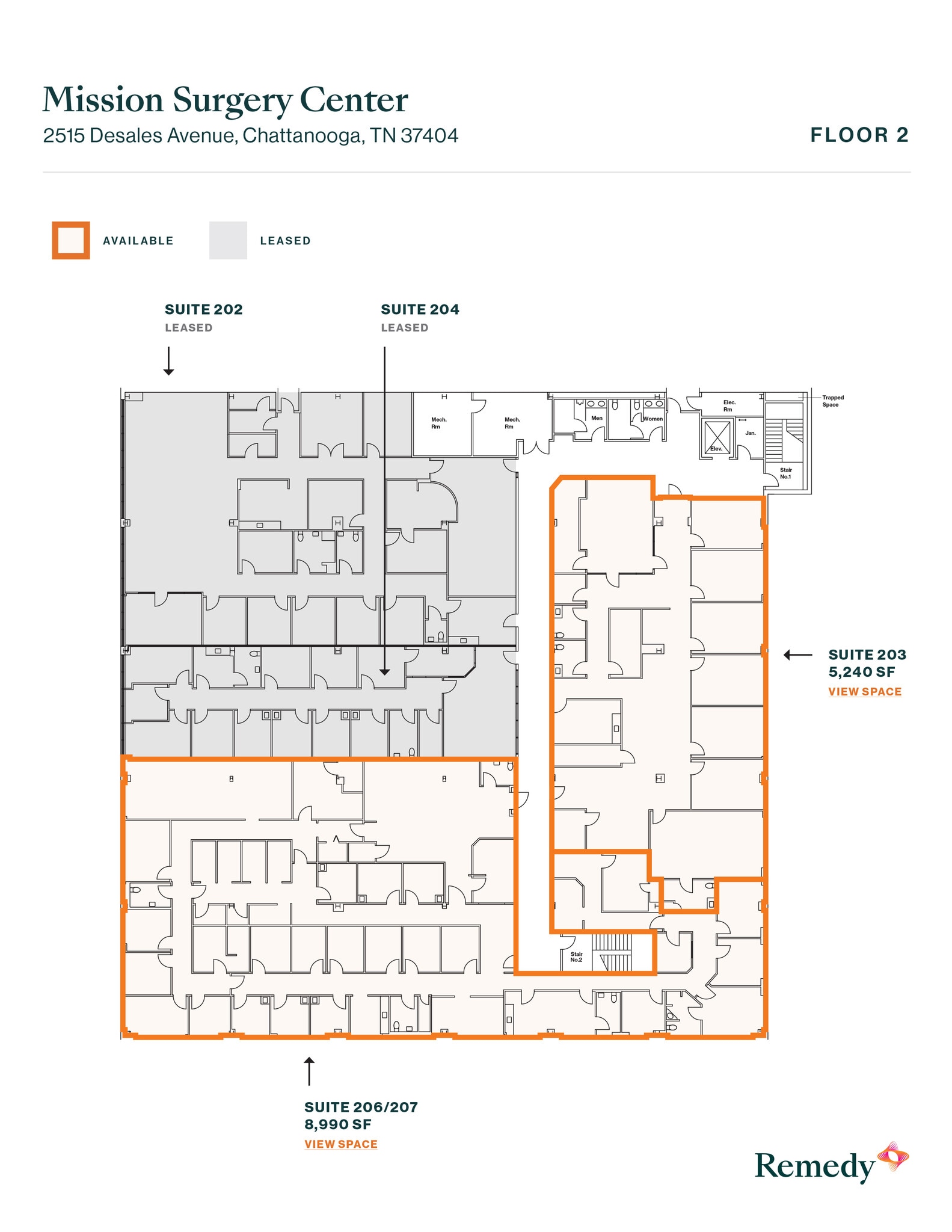 2515 DeSales Ave, Chattanooga, TN à louer Plan d’étage- Image 1 de 1