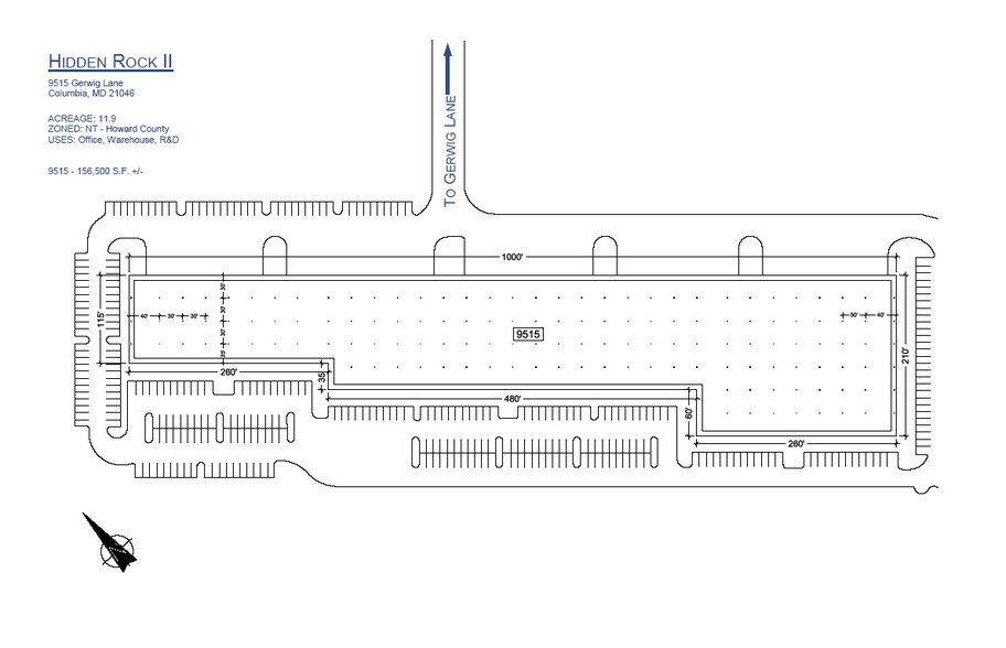 9515 Gerwig Ln, Columbia, MD à louer - Plan de site - Image 2 de 8