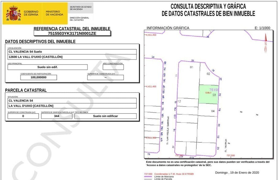 Carrer Almacén la Valenciana, La Vilavella, Castellón à vendre - Plan d’étage - Image 3 de 9