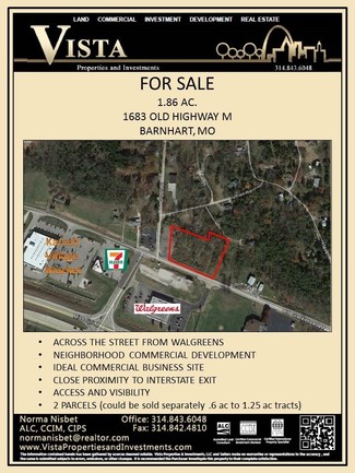 Plus de détails pour 1683 Old Hwy M, Barnhart, MO - Terrain à vendre