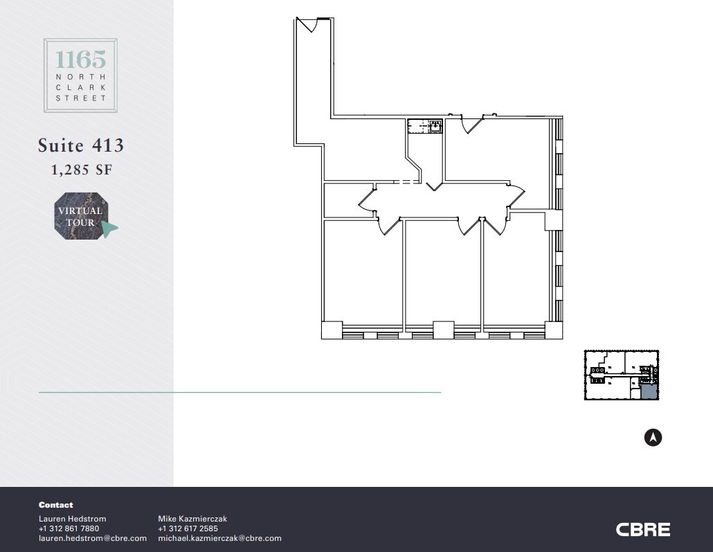 1165 N Clark St, Chicago, IL à louer Plan d’étage- Image 1 de 9