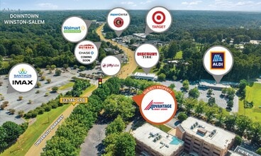 5610 University Pky, Winston-Salem, NC - AÉRIEN Vue de la carte