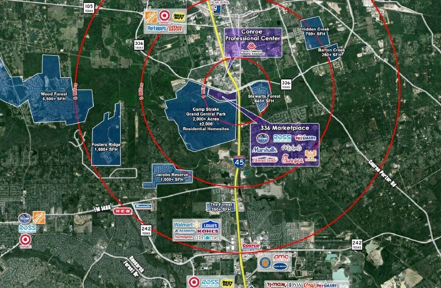 449 S Loop 336 W, Conroe, TX à louer - Aérien - Image 3 de 3