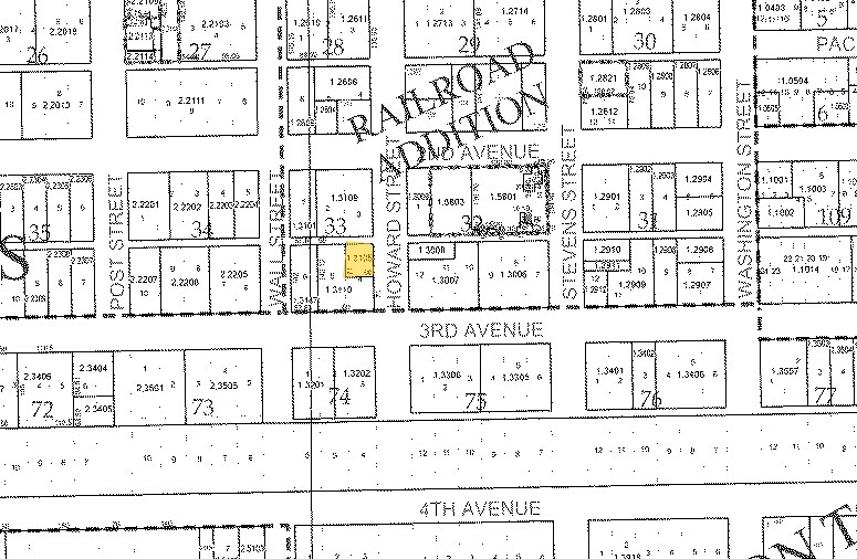 218-224 S Howard St, Spokane, WA à louer - Plan cadastral - Image 3 de 4