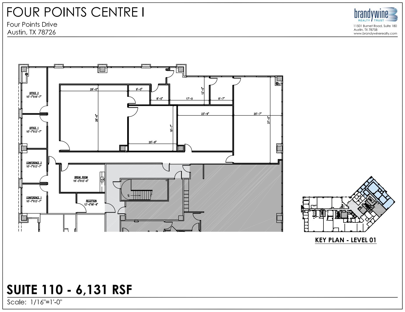 11305 Four Points Dr, Austin, TX à louer Plan d’étage- Image 1 de 1