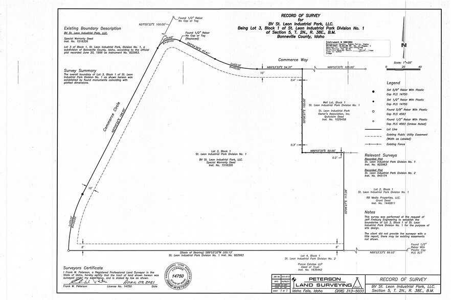 1358 Commerce Circle way, Idaho Falls, ID à vendre - Plan cadastral - Image 3 de 3