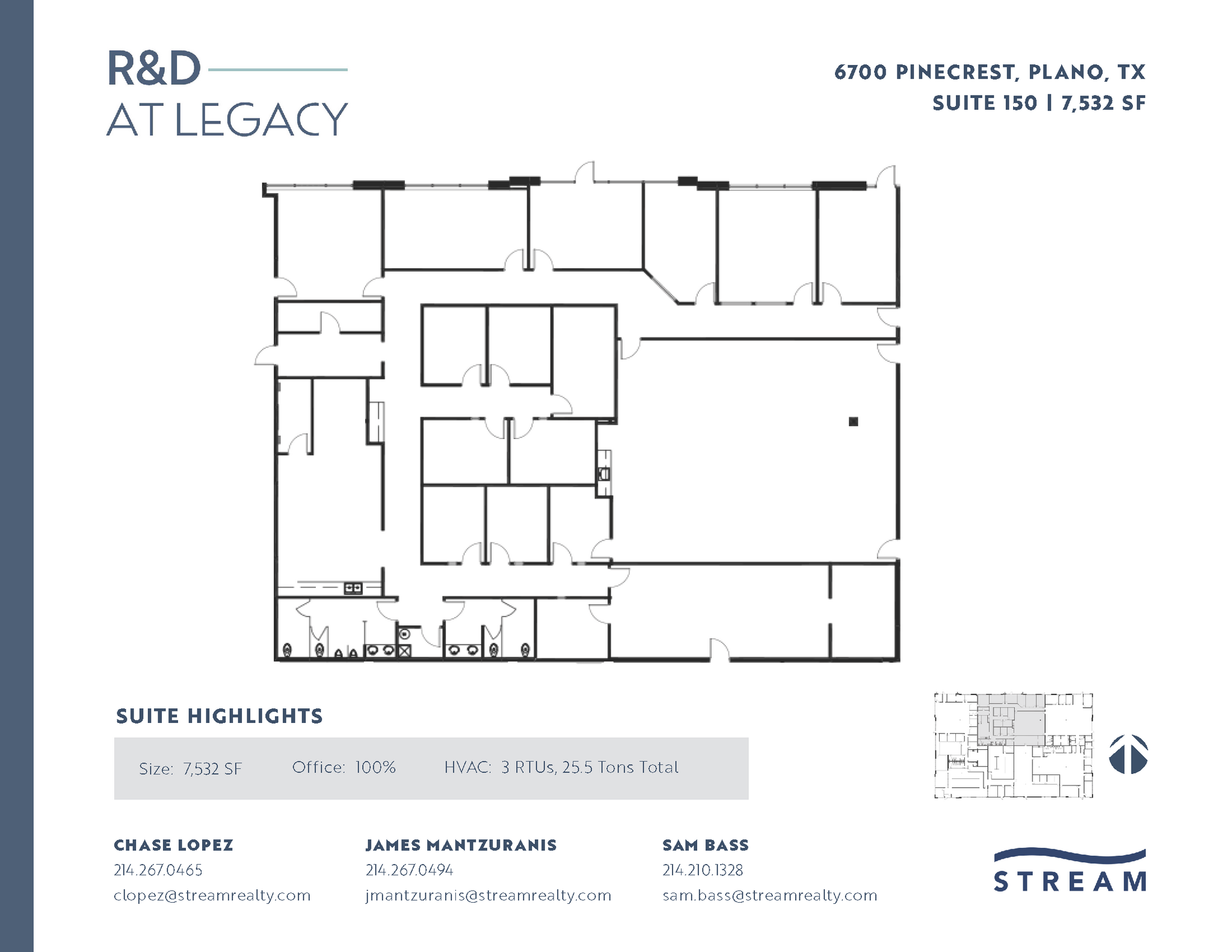 6400 Pinecrest Dr, Plano, TX à louer Plan d’étage- Image 1 de 2