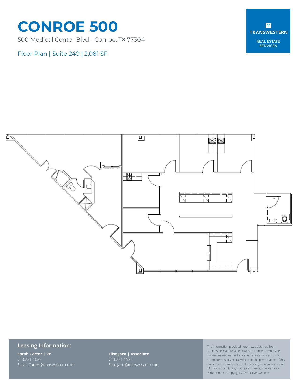 500 Medical Center Blvd, Conroe, TX à louer Plan d’étage- Image 1 de 1