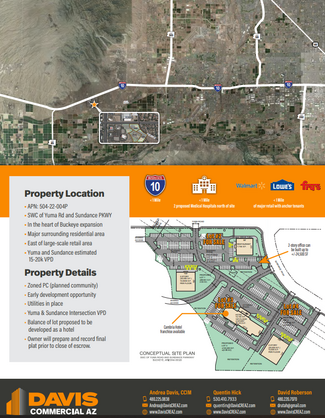 Plus de détails pour SWC Yuma Rd, Buckeye, AZ - Terrain à vendre