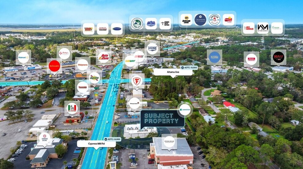 3451 Cypress Mill Rd, Brunswick, GA à vendre - Aérien - Image 2 de 3