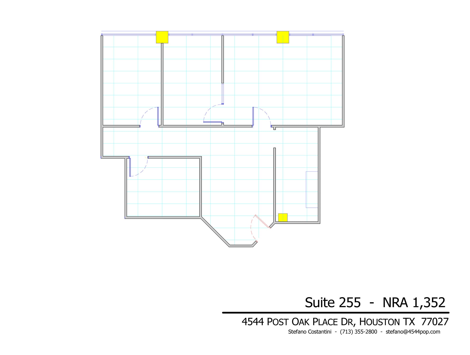 4544 Post Oak Pl, Houston, TX à louer Plan d’étage- Image 1 de 1