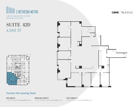 2 Bethesda Metro Ctr, Bethesda, MD à louer Plan d’étage- Image 1 de 1