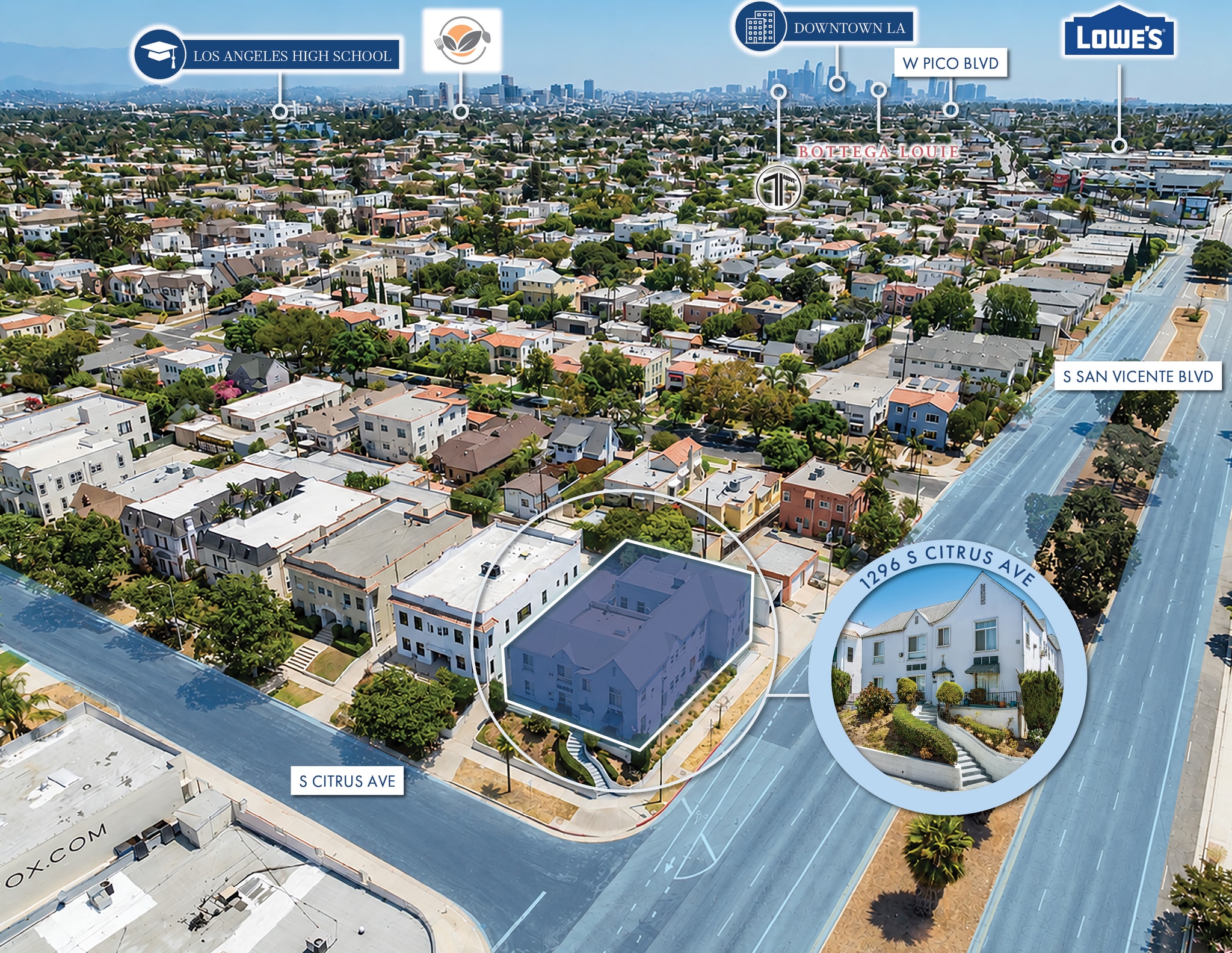 1296 S Citrus Ave, Los Angeles, CA for sale Aerial- Image 1 of 20