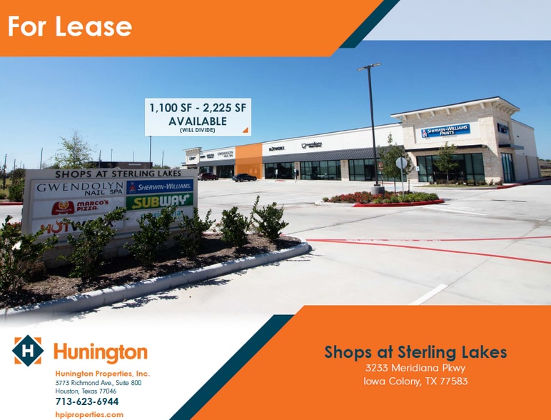 3233 Meridiana Pky, Iowa Colony, TX for lease - Building Photo - Image 1 of 1