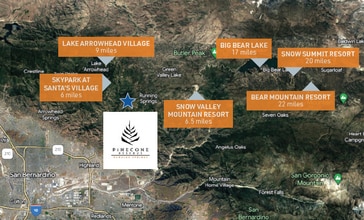 Highway 330, Running Springs, CA - AERIAL  map view