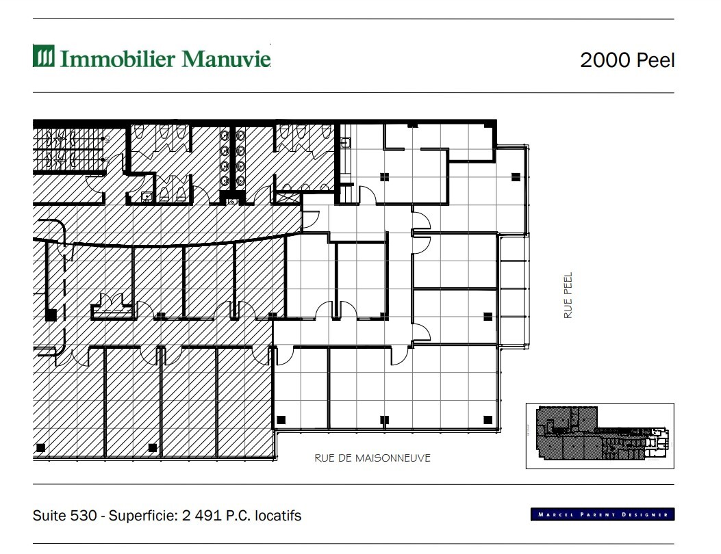 2000 Rue Peel, Montréal, QC à louer Plan d’étage- Image 1 de 1