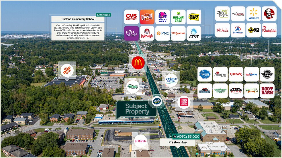 8408 Preston Hwy, Louisville, KY à vendre - Aérien - Image 2 de 3