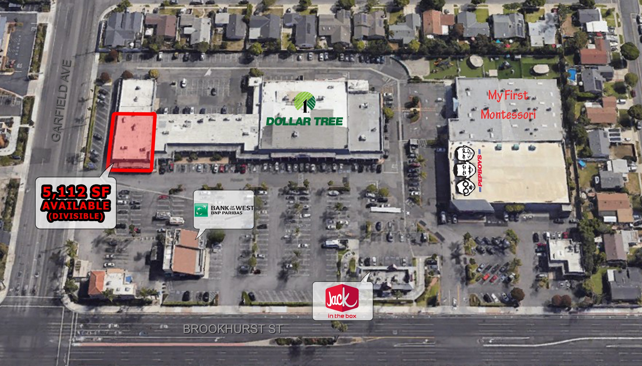 19002-19148 Brookhurst St, Huntington Beach, CA for lease Aerial- Image 1 of 4