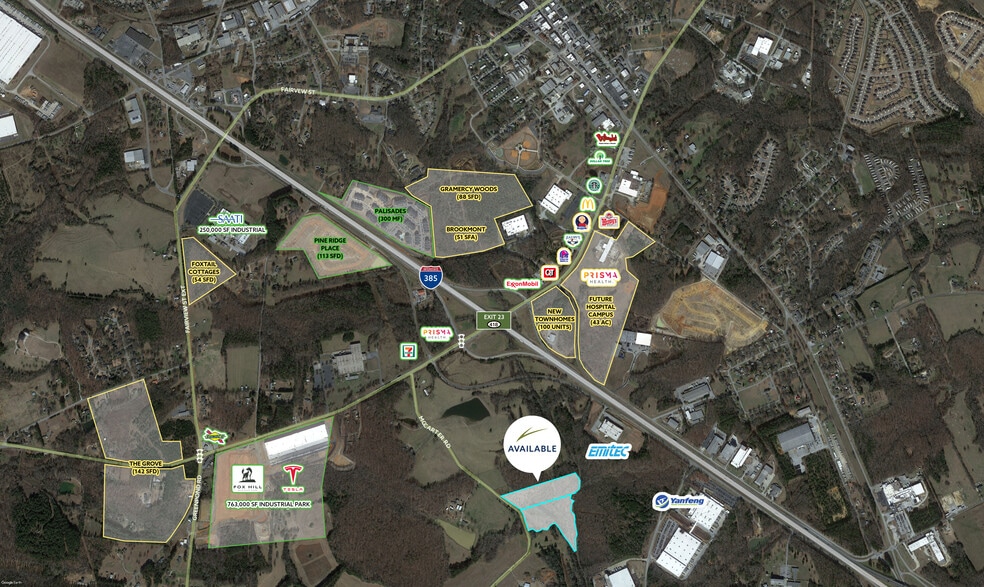 1041 McCarter Rd, Fountain Inn, SC à vendre - Aérien - Image 2 de 2