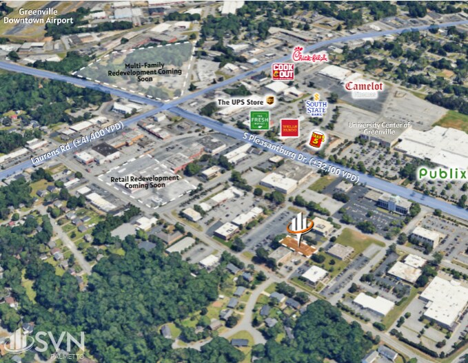 121 Edinburgh Ct, Greenville, SC à vendre - Aérien - Image 2 de 12