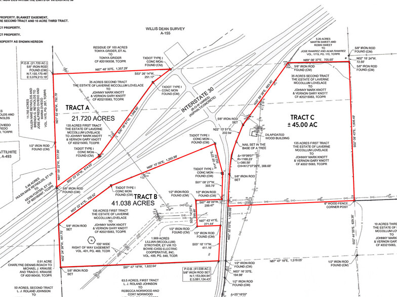 FM 1993 & IH-30, Cookville, TX à vendre - Plan de site - Image 2 de 2