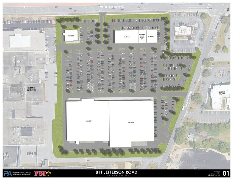 811-813 Jefferson Rd, Henrietta, NY for lease - Site Plan - Image 1 of 4
