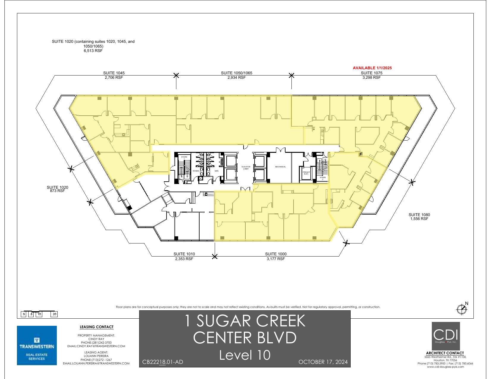 1 Sugar Creek Center Blvd, Sugar Land, TX à louer Plan d’étage- Image 1 de 1