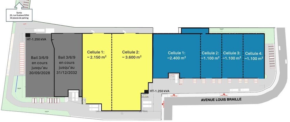 Flex in Morangis for lease - Floor Plan - Image 2 of 2