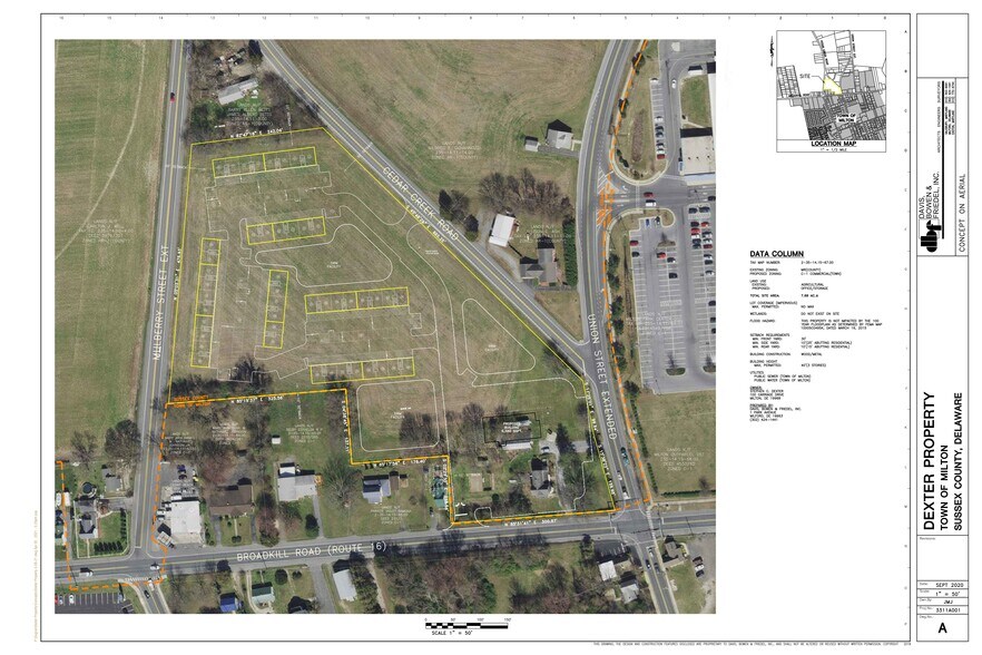 100 Milton Ellendale Hwy, Milton, DE à vendre - Plan de site - Image 2 de 2