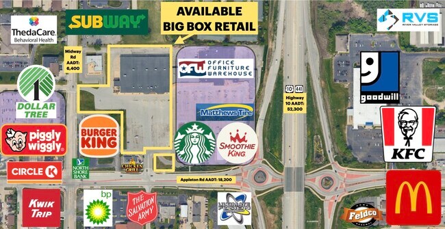 More details for 1578 Appleton Rd, Menasha, WI - Retail for Lease