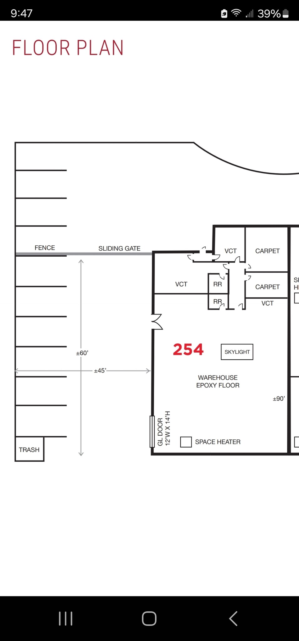 254-258 Kinney Dr, San Jose, CA à louer Plan d’étage- Image 1 de 1