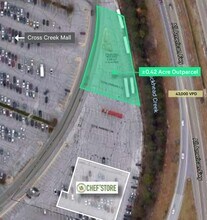 511 N Cross Creek Mall, Fayetteville, NC - AERIAL  map view