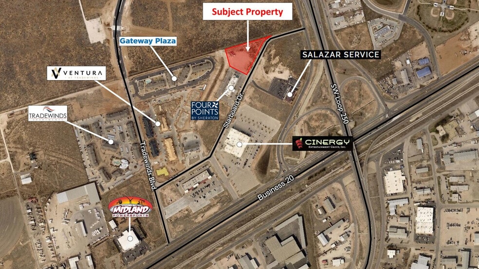 5504 Starboard, Midland, TX for sale - Aerial - Image 1 of 2