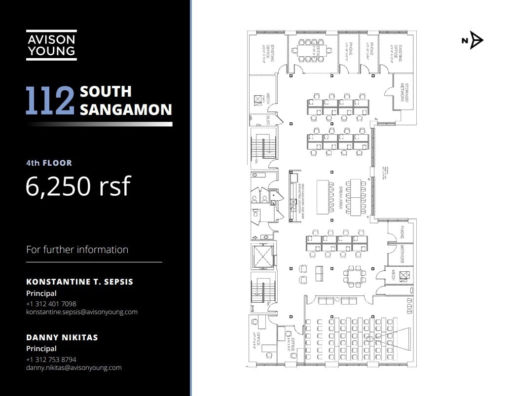 112 S Sangamon St, Chicago, IL à louer Plan d’étage- Image 1 de 9