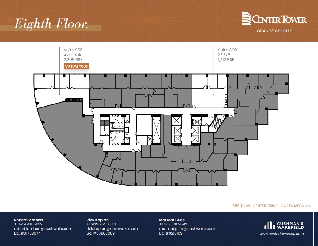 600 Anton Blvd, Costa Mesa, CA à louer Plan d’étage- Image 1 de 1