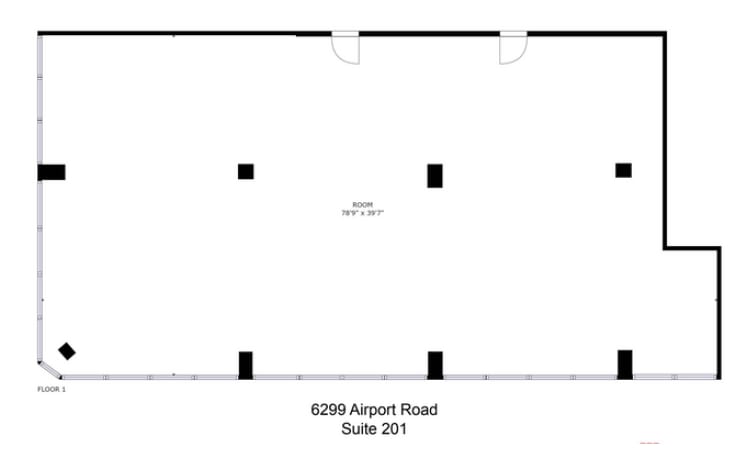 6299 Airport Rd, Mississauga, ON à louer Plan d’étage- Image 1 de 1