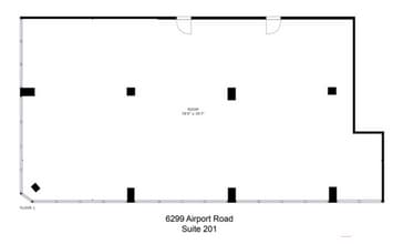 6299 Airport Rd, Mississauga, ON à louer Plan d’étage- Image 1 de 1