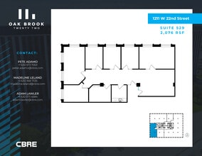 1211 W 22nd St, Oak Brook, IL for lease Floor Plan- Image 1 of 1