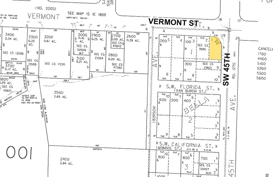 4510-4520 SW Vermont St, Portland, OR à louer - Plan cadastral - Image 2 de 4