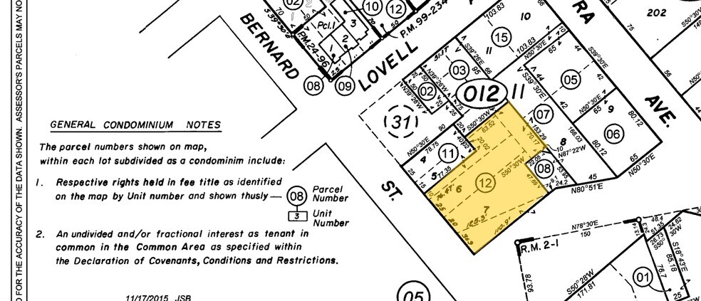 82-100 Throckmorton Ave, Mill Valley, CA à louer - Plan cadastral - Image 3 de 3